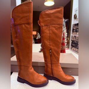 Franco Sarto Brown Over the Knee Boots